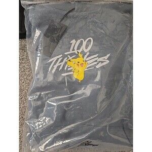 100 Thieves x Pokémon Pikachu Core Hoodie – Blue Pullover, Size XS, Unisex